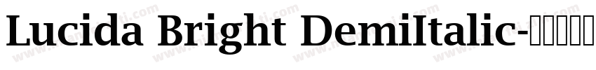 Lucida Bright DemiItalic字体转换